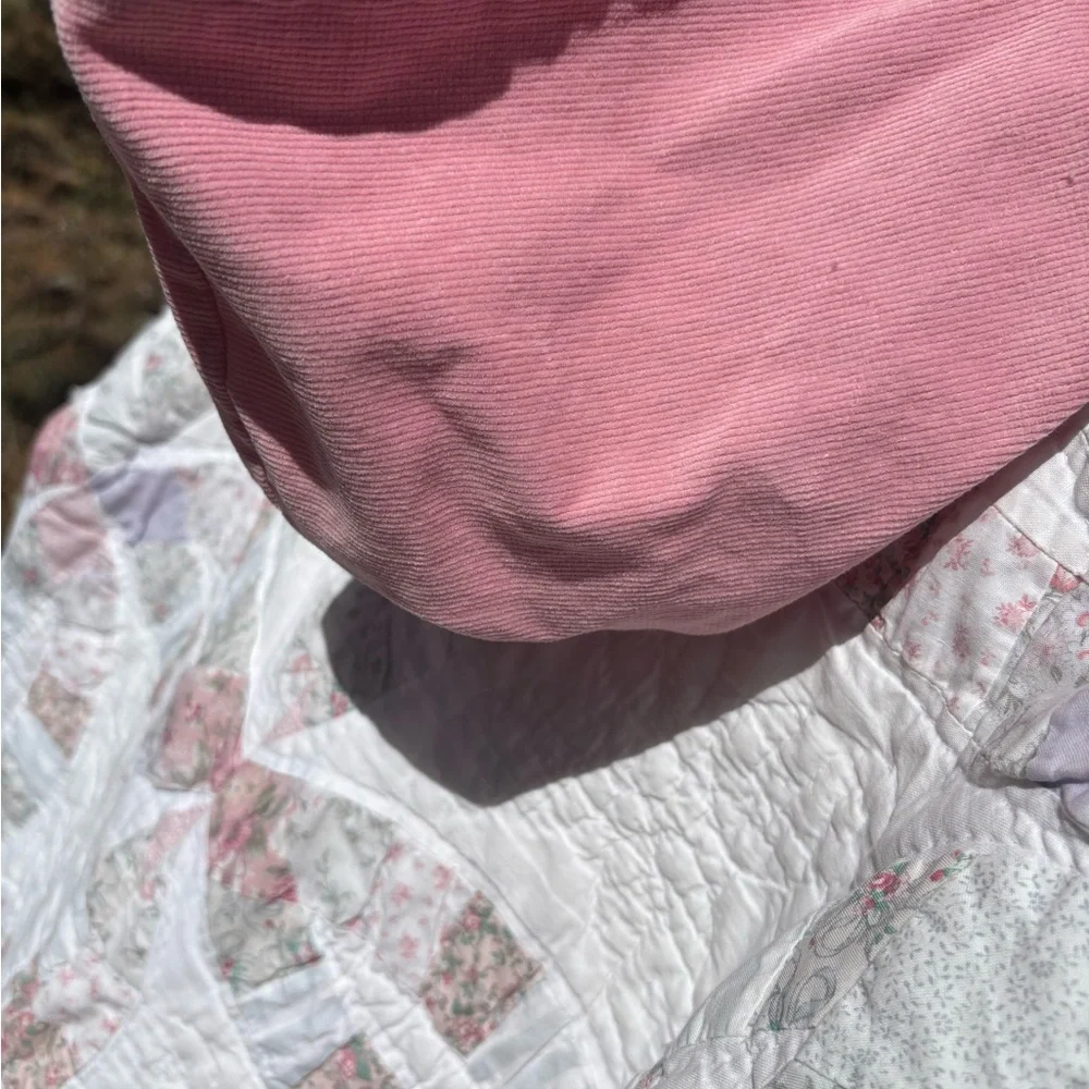 Quilted Jacket with Pink Corduroy Hood - Picture 4 of 6